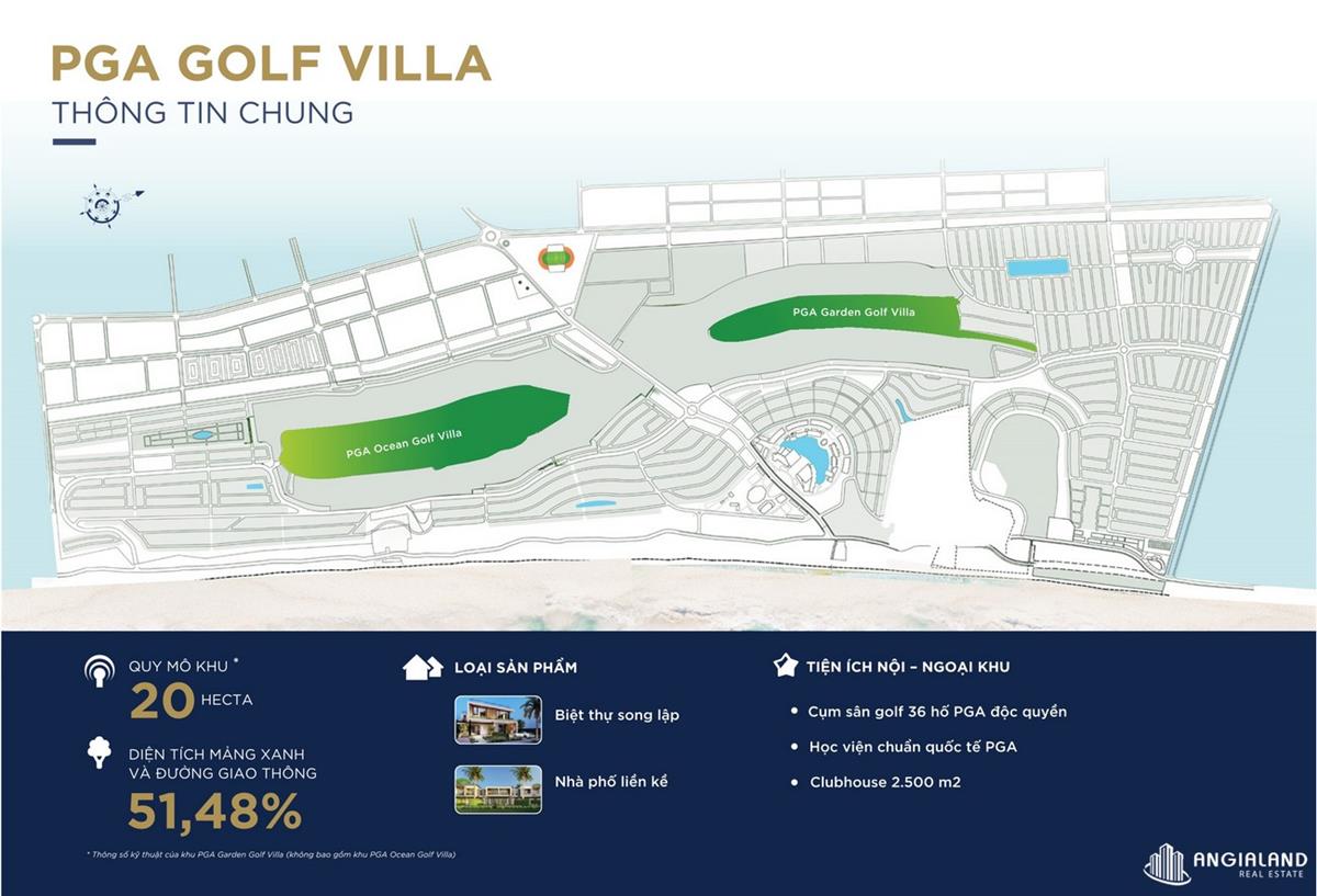 Mặt bằng PGA Golf Villas – Thông tin chung